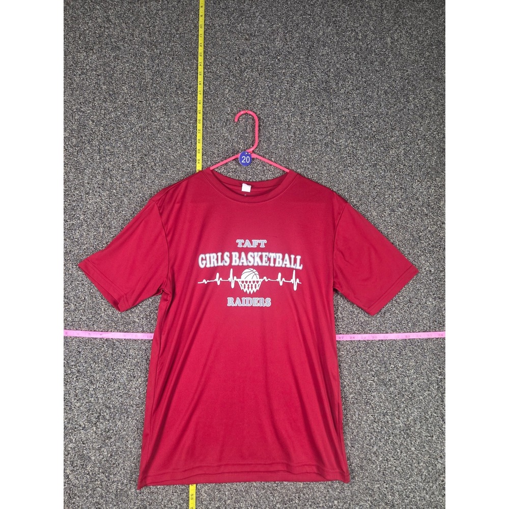 BAW Xtreme-Tek Basketball T-Shirt Women Small Red Taft Raiders Graphic Tee